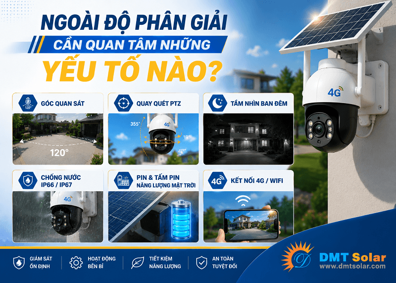 Những yếu tố cần biết khi chọn camera năng lượng mặt trời