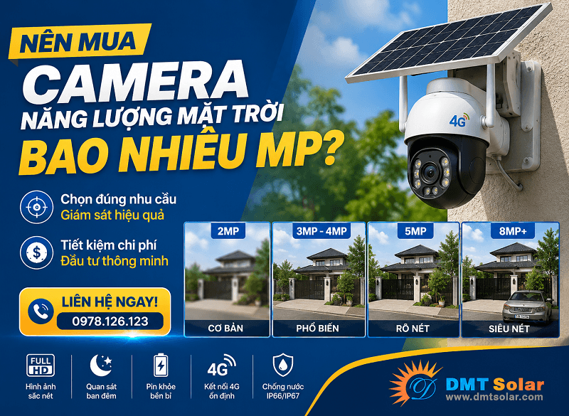 N&ecirc;n mua camera năng lượng mặt trời độ ph&acirc;n giải bao nhi&ecirc;u mới l&agrave; sự lựa chọn tối ưu