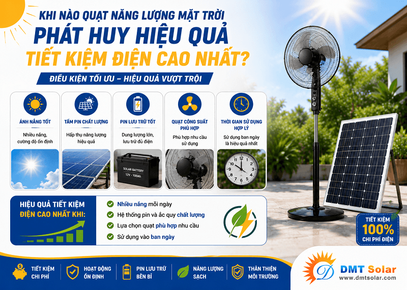 Quạt năng lượng l&agrave; một lựa chọn l&yacute; tưởng m&agrave; người d&ugrave;ng 