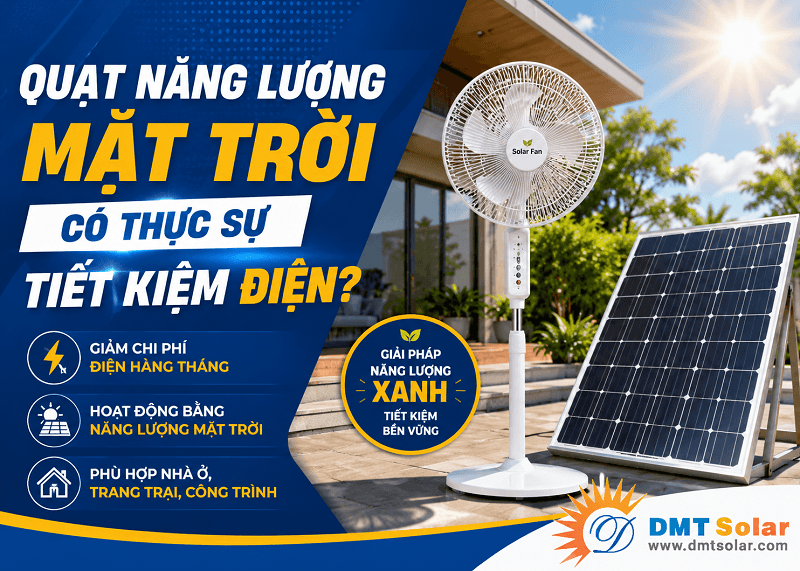 Quạt năng lượng mặt trời tiết kiệm điện hay kh&ocirc;ng?