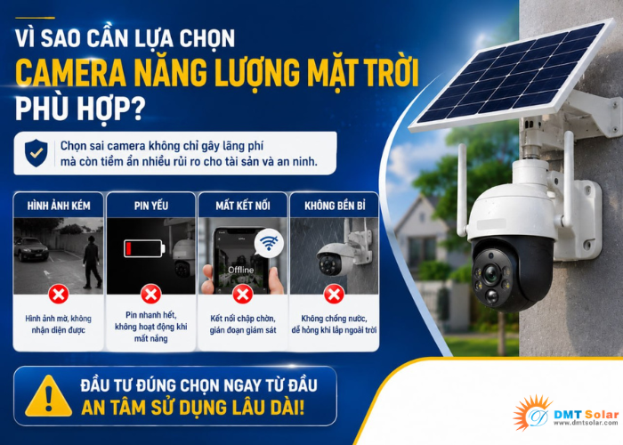 V&igrave; sao cần lựa chọn camera năng lượng mặt trời ph&ugrave; hợp?