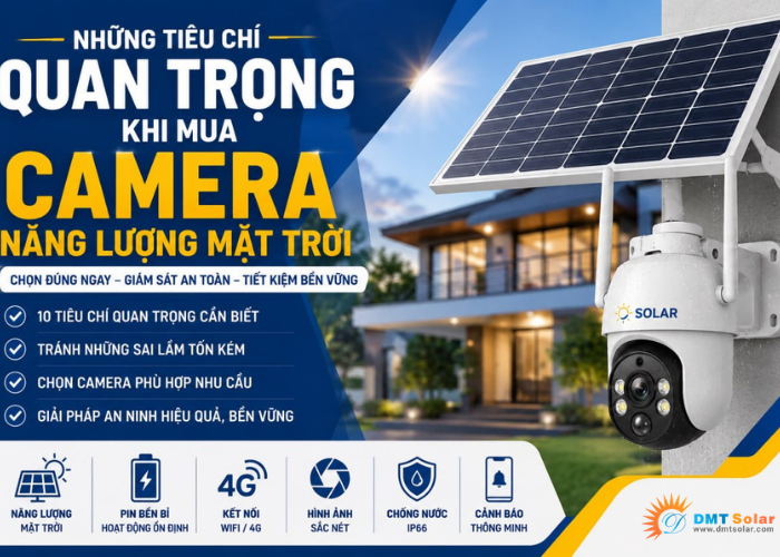 Những ti&ecirc;u ch&iacute; quan trọng khi mua camera năng lượng mặt trời để tr&aacute;nh l&atilde;ng ph&iacute; tiền bạc