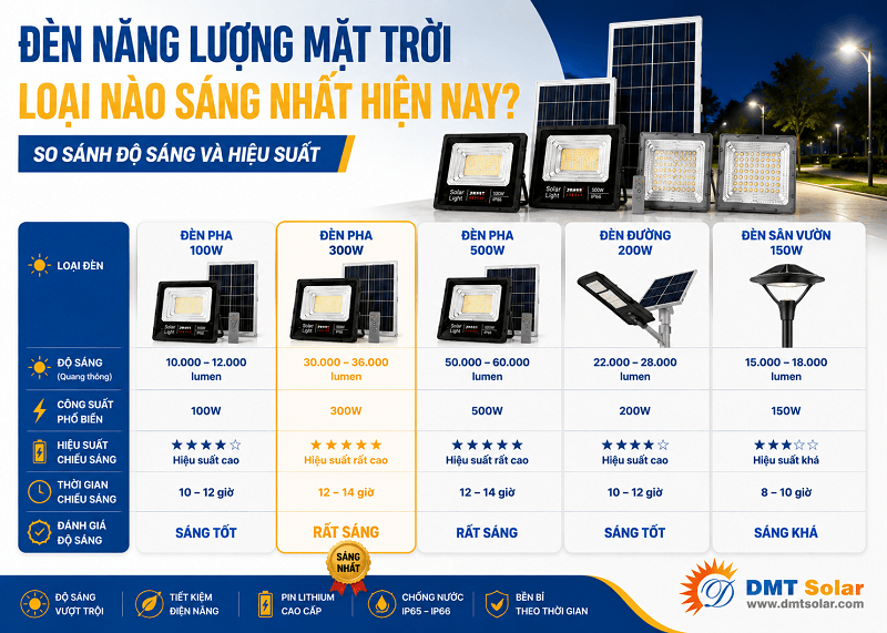 Đ&egrave;n năng lượng mặt trời loại n&agrave;o s&aacute;ng nhất lu&ocirc;n l&agrave; thắc mắc chung của rất nhiều kh&aacute;ch h&agrave;ng