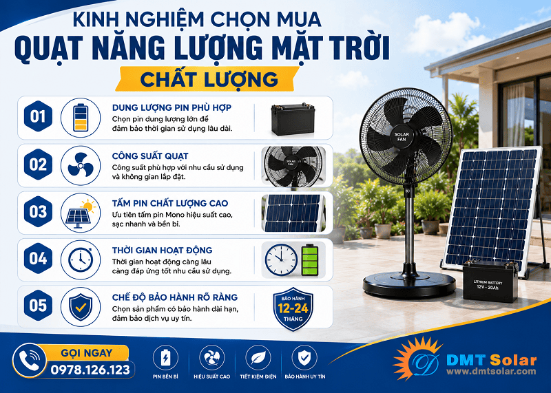 N&ecirc;n chọn mua quạt năng lượng mặt trời từ thương hiệu cung cấp uy t&iacute;n&nbsp;