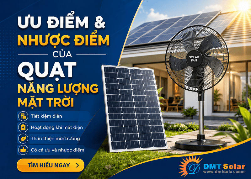 Ưu nhược điểm quạt x&agrave;i năng lượng mặt trời