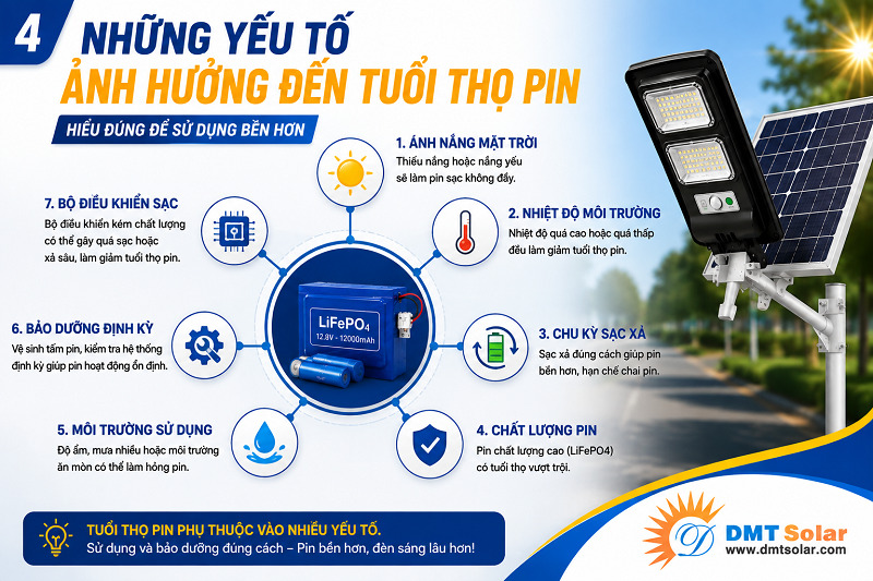Những yếu tố ảnh hưởng đến tuổi thọ pin lưu trữ