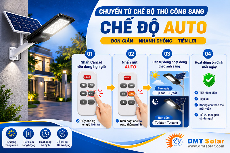 Hướng dẫn chuyển từ điều khiển thủ c&ocirc;ng sang chế độ Auto 