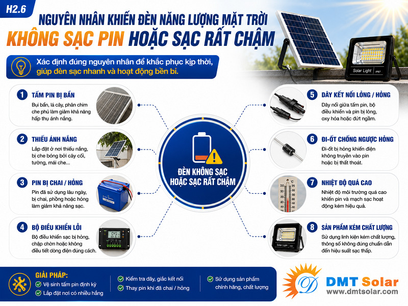 Lắp đặt sai vị tr&iacute; l&agrave; nguy&ecirc;n nh&acirc;n khiến đ&egrave;n kh&ocirc;ng sạc được pin