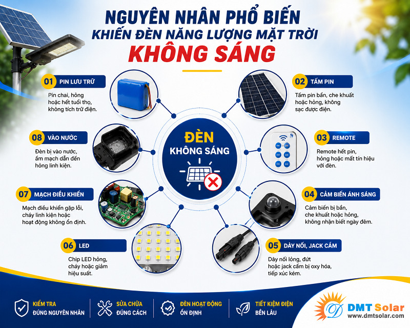 Những nguy&ecirc;n nh&acirc;n phổ biến khiến đ&egrave;n kh&ocirc;ng bật s&aacute;ng