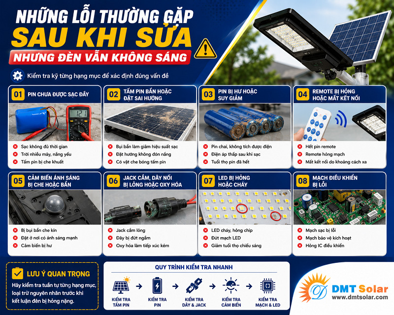 Những lỗi thường gặp sau khi sửa nhưng đ&egrave;n vẫn kh&ocirc;ng s&aacute;ng