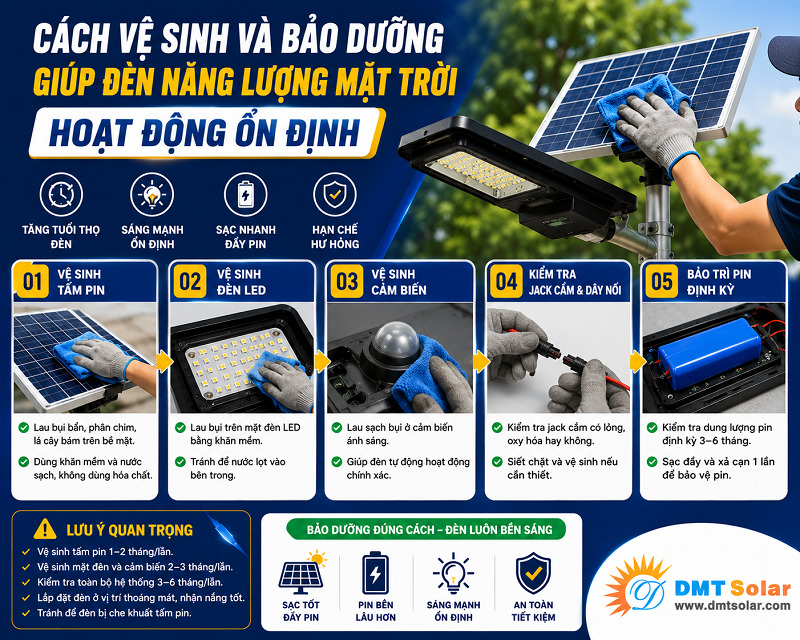 Định kỳ vệ sinh v&agrave; bảo dưỡng gi&uacute;p đ&egrave;n hoạt động ổn định