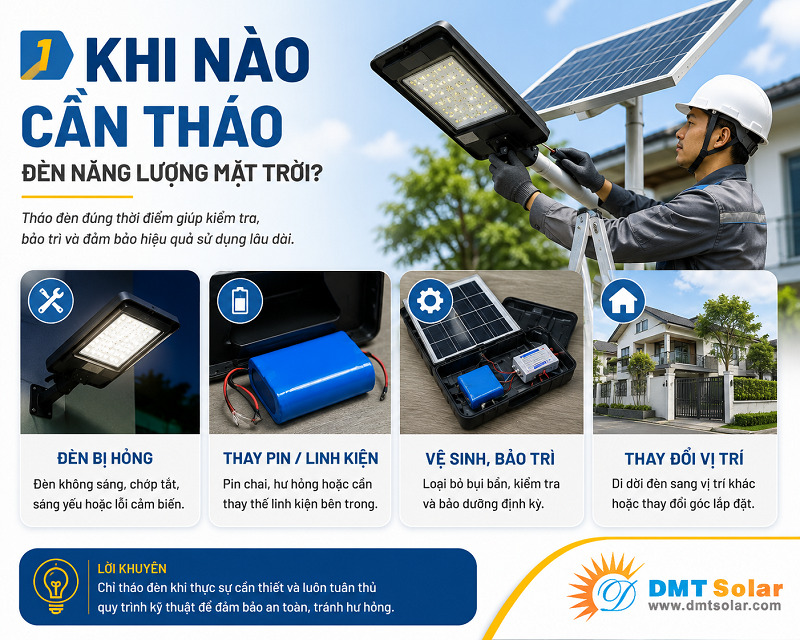 Chỉ thực hiện th&aacute;o đ&egrave;n trong c&aacute;c trường hợp cần vệ sinh hoặc sửa chữa