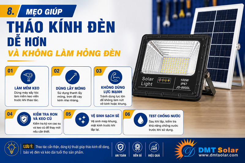 Mẹo gi&uacute;p th&aacute;o k&iacute;nh dễ hơn v&agrave; kh&ocirc;ng l&agrave;m hỏng đ&egrave;n