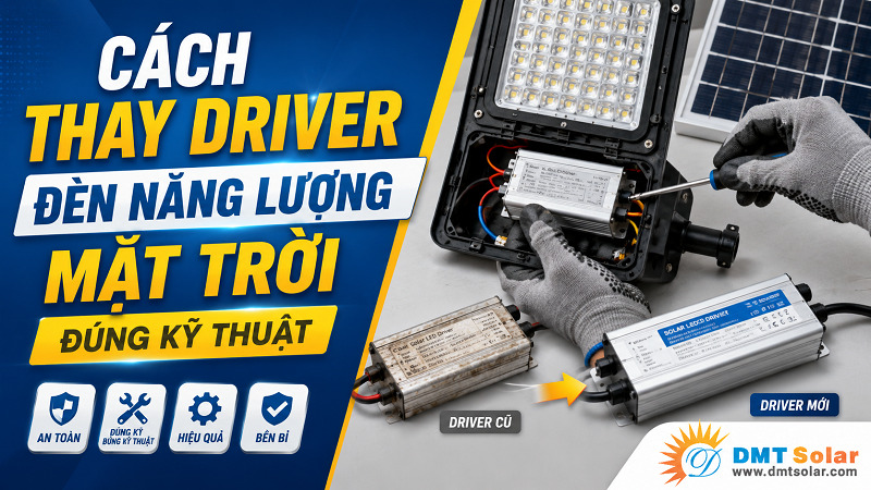 Biết c&aacute;ch thay driver đ&egrave;n năng lượng mặt trời đ&uacute;ng kỹ thuật sẽ gi&uacute;p bạn chủ động khắc phục sự cố