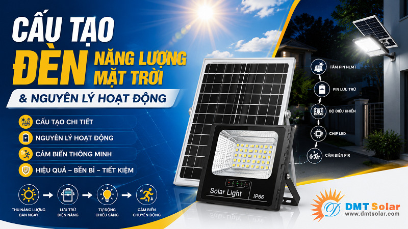 T&igrave;m hiểu chi tiết về cấu tạo đ&egrave;n năng lượng mặt trời v&agrave; c&aacute;ch đ&egrave;n vận h&agrave;nh