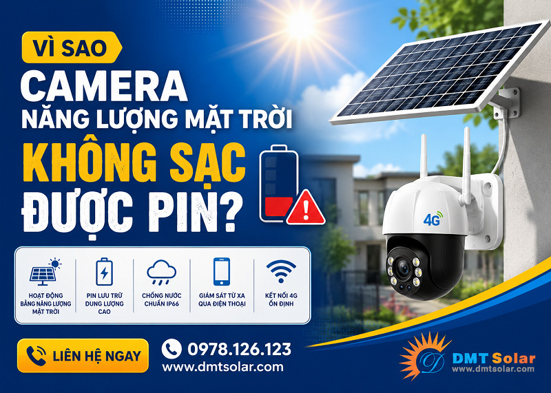 T&igrave;m hiểu tại sao camera năng lượng mặt trời kh&ocirc;ng sạc được pin ?