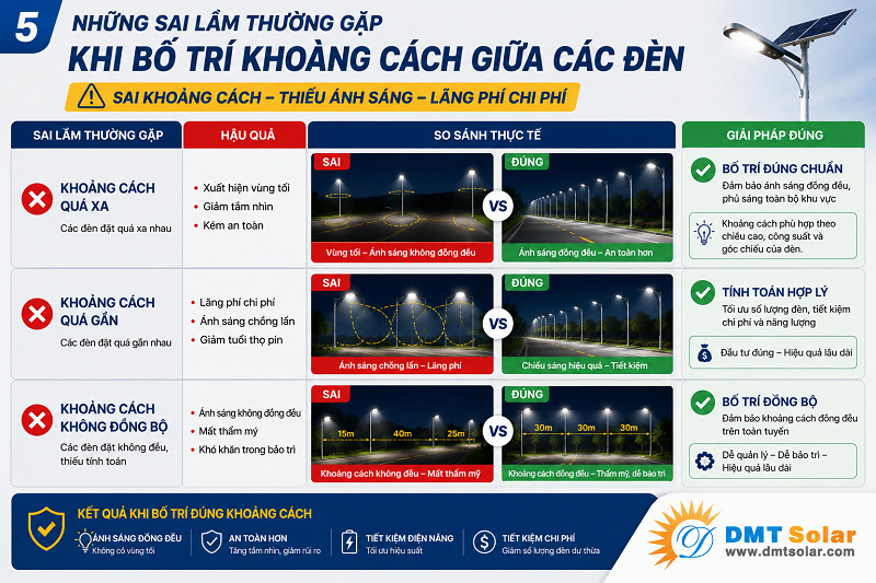 Nhiều người d&ugrave;ng mắc phải sai lầm &aacute;p dụng c&ugrave;ng một khoảng c&aacute;ch cho mọi loại đ&egrave;n