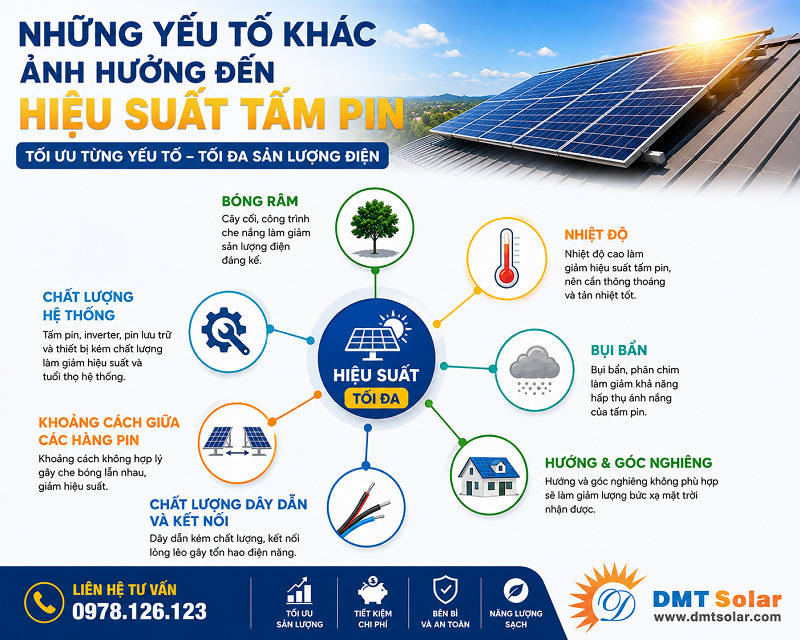 B&oacute;ng che từ c&acirc;y cối l&agrave; yếu tố ảnh hưởng lớn đến hiệu suất của tấm pin