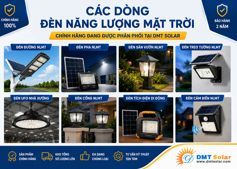 C&aacute;c d&ograve;ng đ&egrave;n năng lượng mặt trời ch&iacute;nh h&atilde;ng