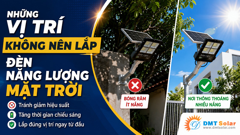 T&igrave;m hiểu những vị tr&iacute; kh&ocirc;ng n&ecirc;n lắp đ&egrave;n năng lượng mặt trời