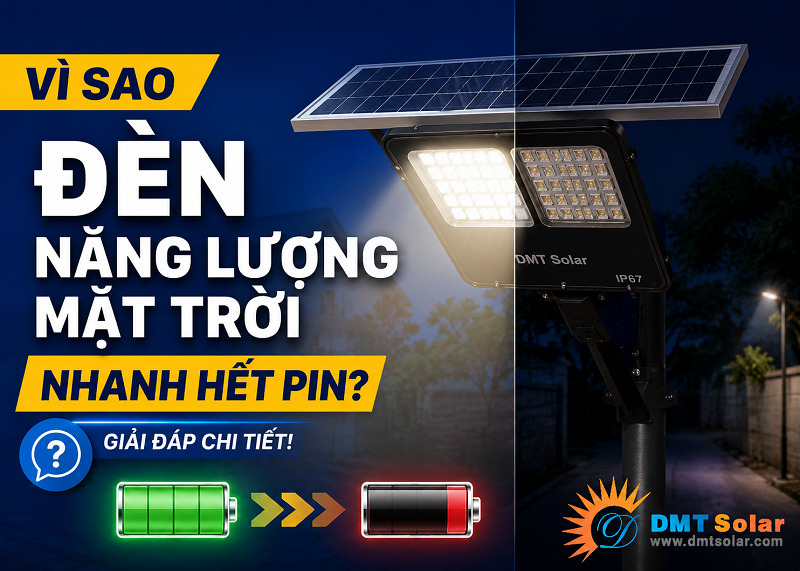 T&igrave;m hiểu v&igrave; sao đ&egrave;n năng lượng mặt trời nhanh hết pin