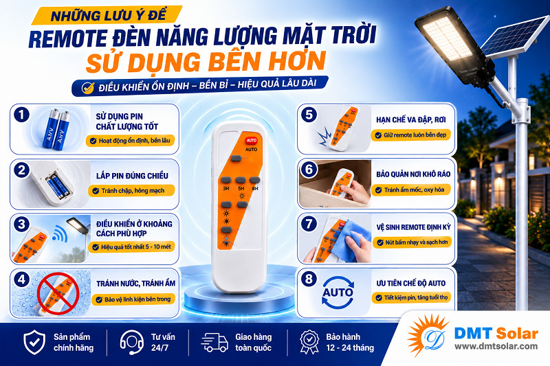 C&aacute;c lưu &yacute; để remote của đ&egrave;n năng lượng mặt trời trở n&ecirc;n bền hơn 