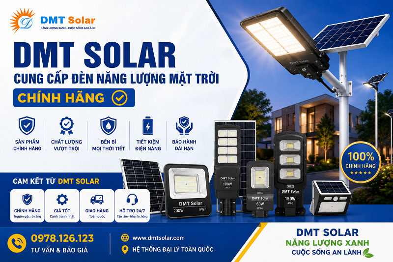 DMT Solar hiện đang l&agrave; điểm đến l&yacute; tưởng cho nhiều kh&aacute;ch h&agrave;ng đang c&oacute; &yacute; định t&igrave;m kiếm mua đ&egrave;n năng lượng mặt trời