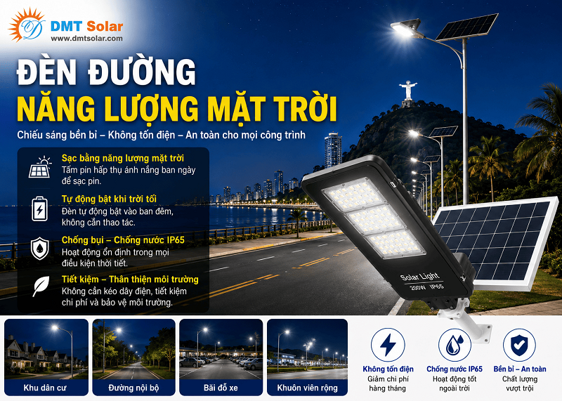 H&igrave;nh ảnh sử dụng đ&egrave;n đường năng lượng mặt trời tại Vũng T&agrave;u