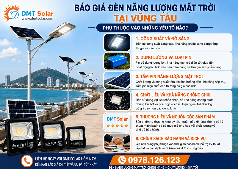 B&aacute;o gi&aacute; đ&egrave;n năng lượng mặt trời tại Vũng T&agrave;u