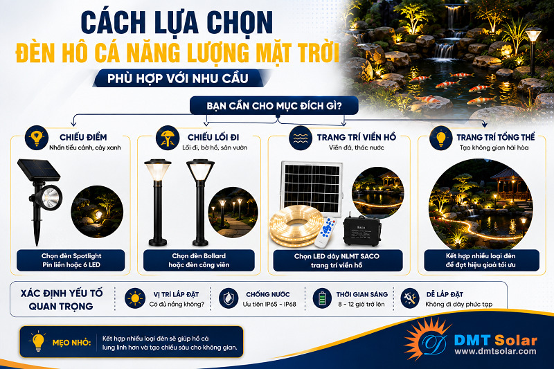 Bạn n&ecirc;n chọn loại đ&egrave;n hồ c&aacute; năng lượng mặt trời c&oacute; chất liệu vỏ đ&egrave;n tốt