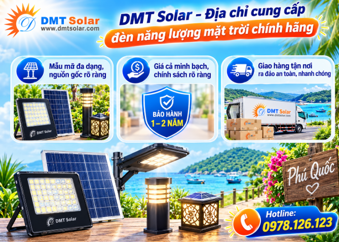 Lựa chọn c&aacute;c d&ograve;ng đ&egrave;n năng lượng mặt trời Ph&uacute; Quốc c&oacute; c&ocirc;ng suất ph&ugrave; hợp cho từng kh&ocirc;ng gian chiếu s&aacute;ng.