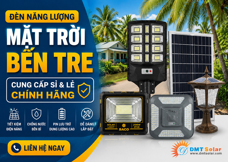 Xem ngay để biết địa chỉ b&aacute;n đ&egrave;n năng lượng mặt trời Bến tre uy t&iacute;n