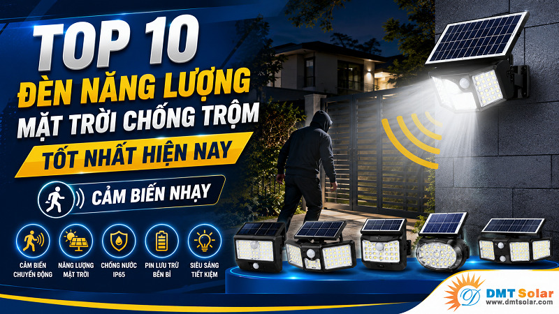 Đ&egrave;n năng lượng mặt trời chống trộm đang ng&agrave;y c&agrave;ng được quan t&acirc;m hiện nay