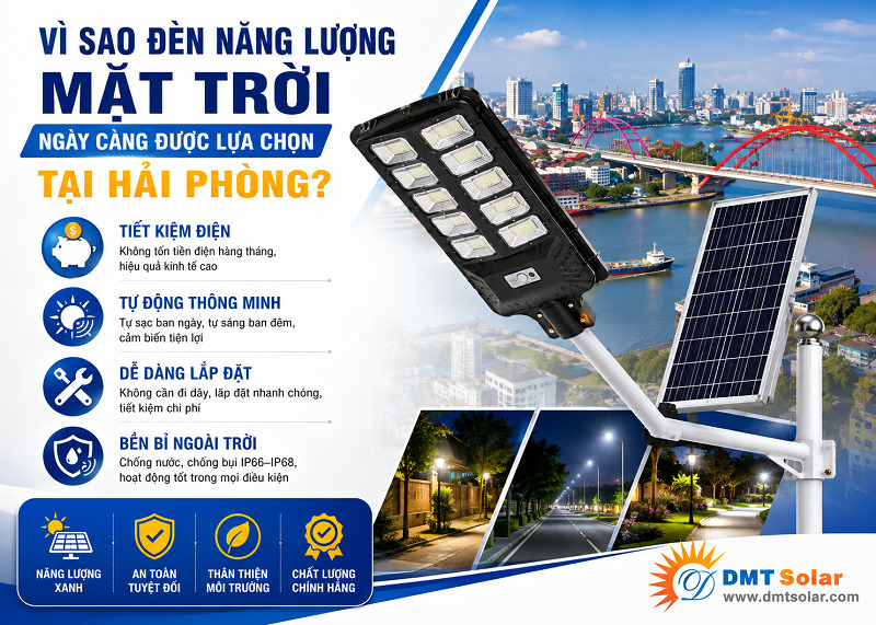 Đ&egrave;n năng lượng mặt trời c&oacute; khả năng tiết kiệm điện tối đa n&ecirc;n được ưa chuộng tại Hải Ph&ograve;ng