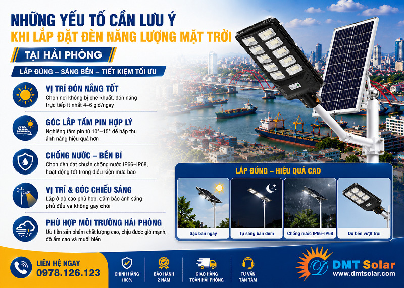 Khi lắp đặt đ&egrave;n năng lượng mặt trời cần ch&uacute; &yacute; đến hướng nghi&ecirc;ng của tấm pin