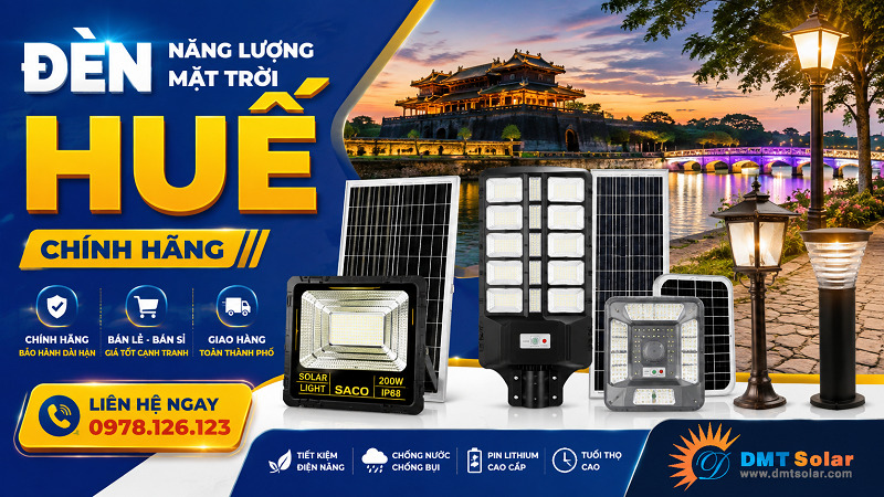 Mua đ&egrave;n năng lượng mặt trời tại Huế