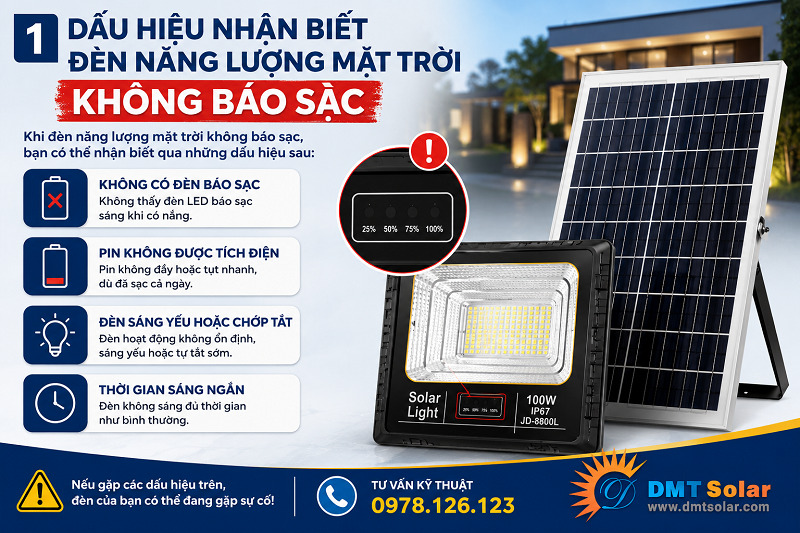 C&aacute;c dấu hiệu nhận biết v&igrave; sao đ&egrave;n kh&ocirc;ng b&aacute;o sạc