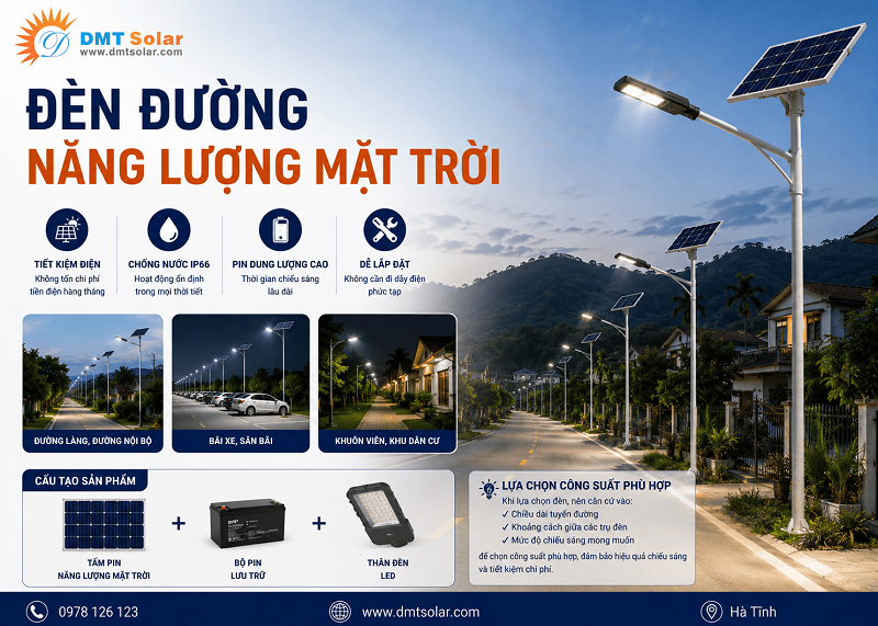 H&igrave;nh ảnh sử dụng hệ thống đ&egrave;n đường năng lượng mặt trời