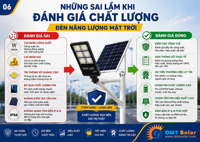 Bỏ qua dung lượng pin lưu trữ l&agrave; sai lầm phổ biến khi đ&aacute;nh gi&aacute; chất lượng đ&egrave;n