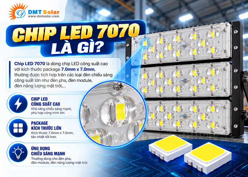 Chip LED 7070 l&agrave; một loại diot ph&aacute;t quang