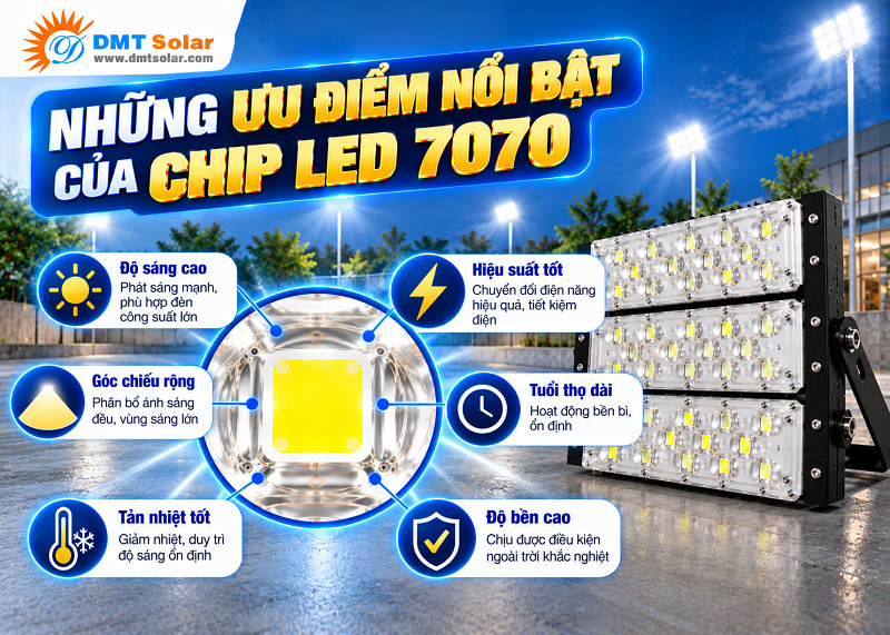 Chip LED 7070 c&oacute; khả năng chịu được thời tiết khắc nghiệt