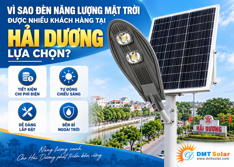 Đ&egrave;n năng lượng mặt trời được nhiều kh&aacute;ch h&agrave;ng tại Hải Dương lựa chọn bởi độ bền cao