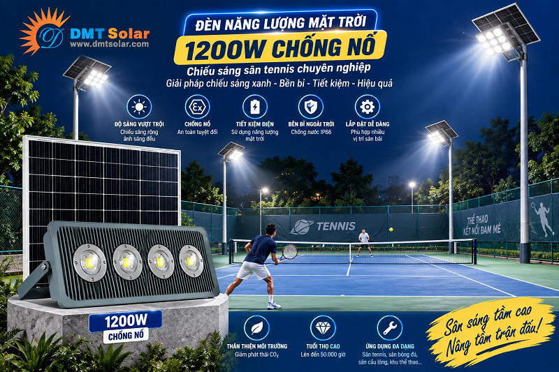 Đ&egrave;n năng lượng mặt trời cho s&acirc;n tennis SA-D500A 500W