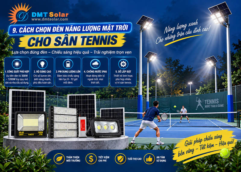 Chọn đ&egrave;n cho s&acirc;n tennis cần t&igrave;m mua ở thương hiệu uy t&iacute;n