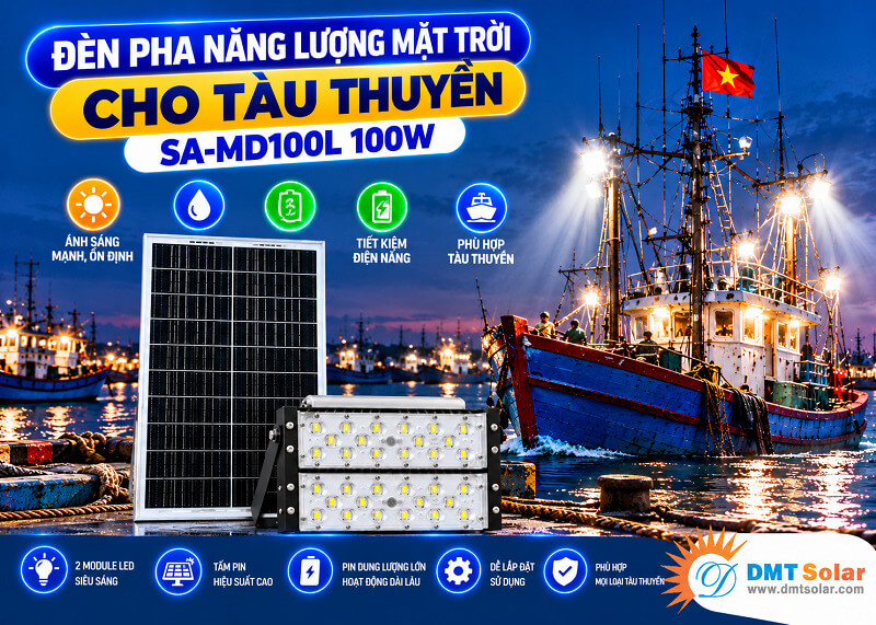 Đ&egrave;n pha 2 module LED 100W SA-MD100L cho t&agrave;u thuyền