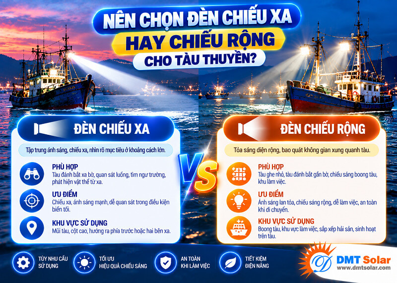 Đ&egrave;n chiếu g&oacute;c rộng th&iacute;ch hợp sử dụng cho vị tr&iacute; boong t&agrave;u