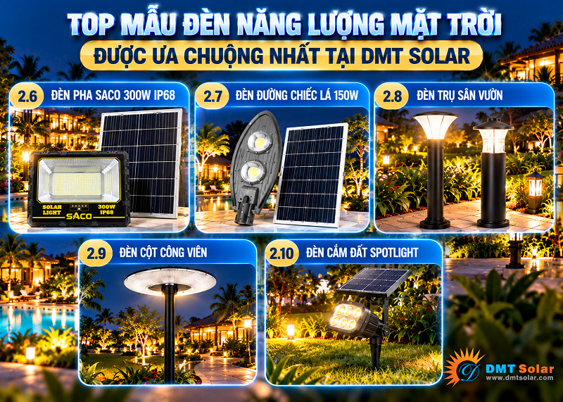 Đ&egrave;n năng lượng mặt trời ph&ugrave; hợp cho khu resort đẹp