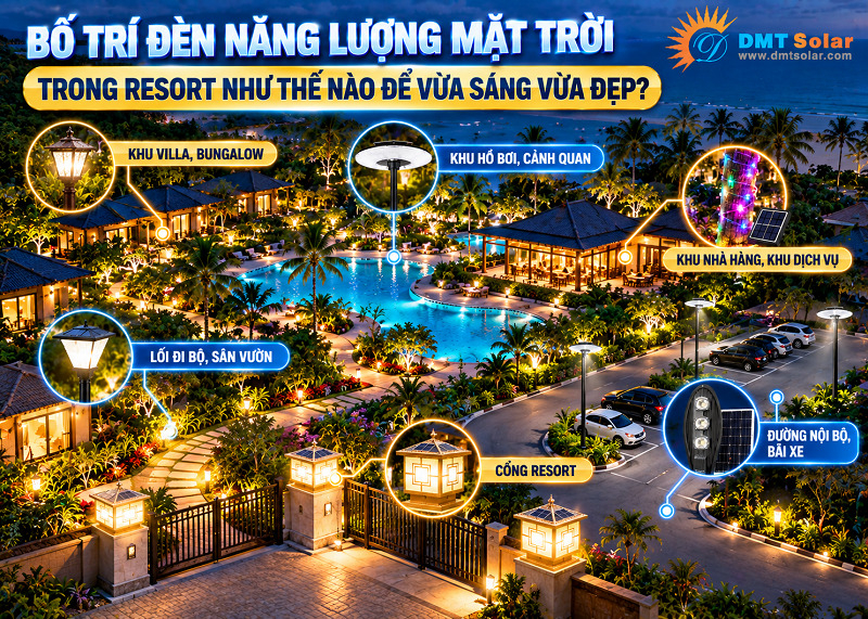 Đảm bảo khoảng c&aacute;ch lắp đặt đ&egrave;n chuẩn khi bố tr&iacute; đ&egrave;n năng lượng mặt trời