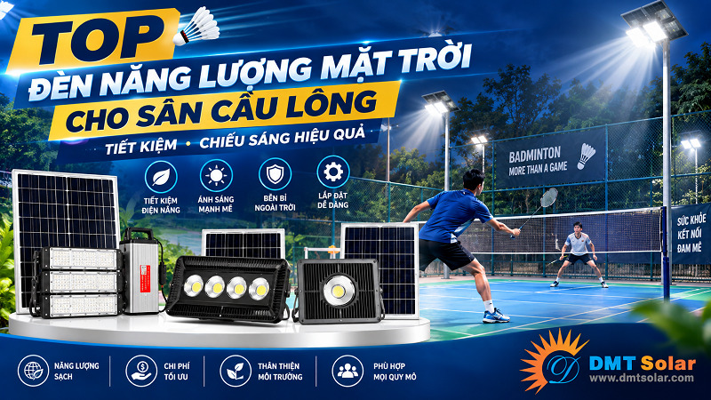 Top mẫu đ&egrave;n năng lượng mặt trời cho s&acirc;n cầu l&ocirc;ng được ưa chuộng