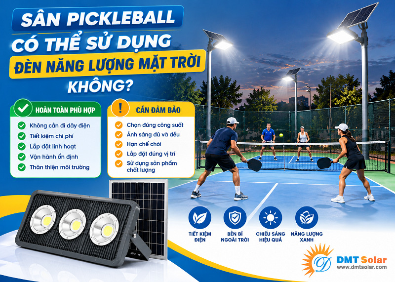 S&acirc;n pickleball c&oacute; thể sử dụng mẫu đ&egrave;n NLMT